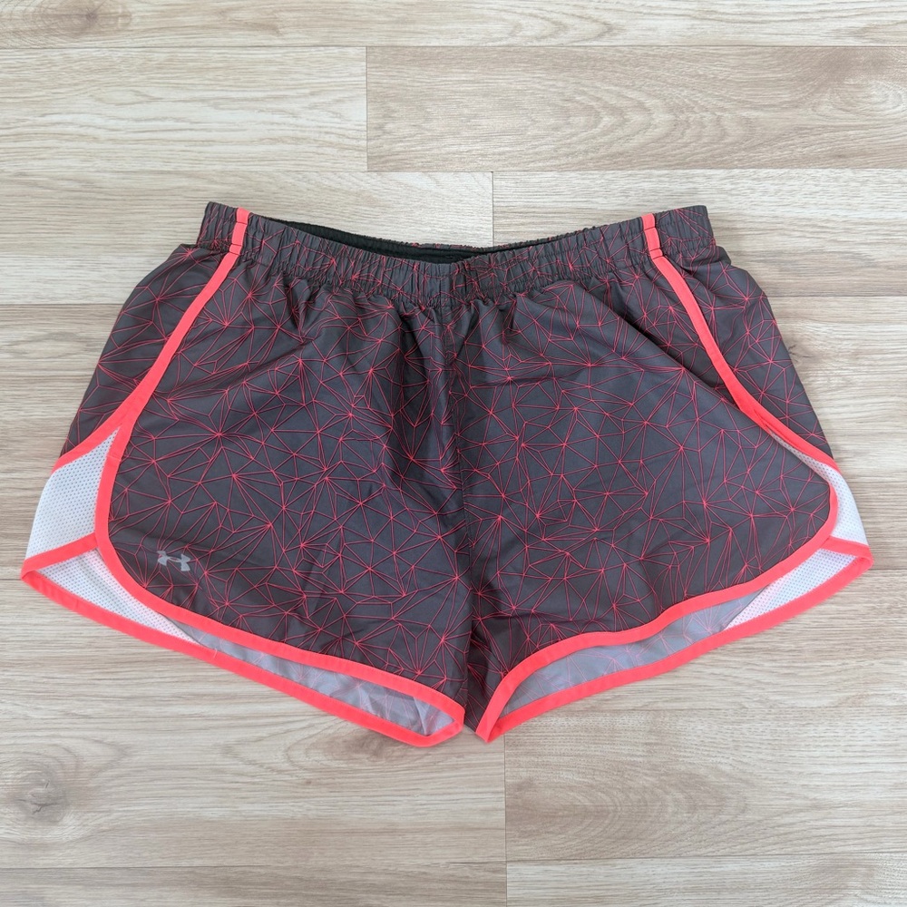 Under Armour Women's Black and Coral Athletic Shorts